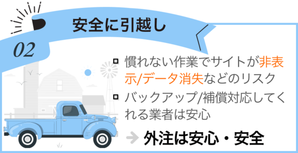【メリット②】安全にサイトを引越しできる