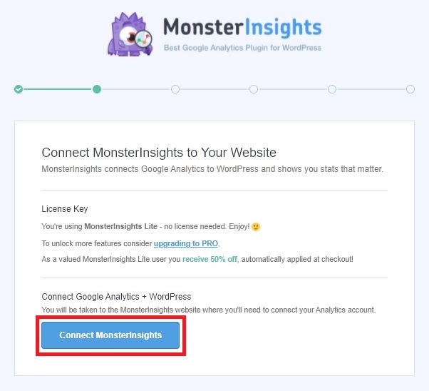 monster-insightsとアナリティクスの接続