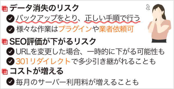 サーバーを移転するデメリット
