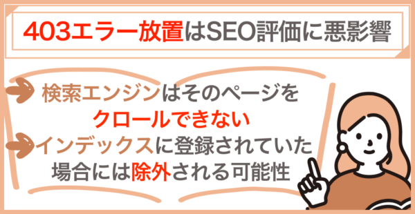 403エラーはSEO評価にも悪い影響が出る