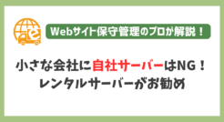 小さな会社に自社サーバーはNG！レンタルサーバーとの違いを解説