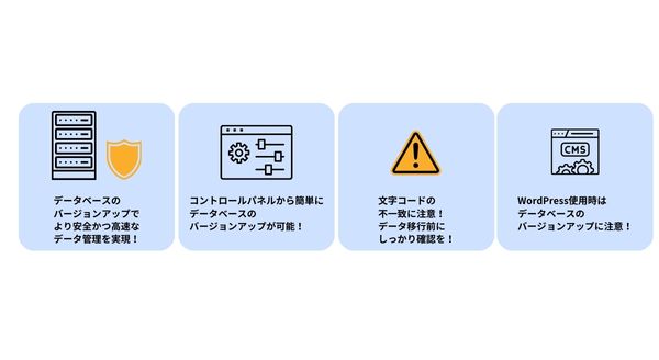 データベースバージョンの更新