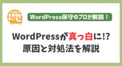 WordPressが真っ白になる９つの原因と対処法をプロが解説