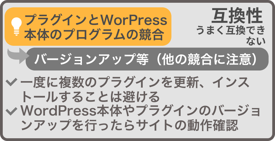 7.WordPressとの互換性が原因で起きるエラー