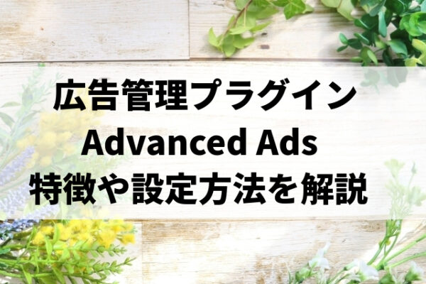 広告管理用プラグインAdvanced Adsの特徴や設定方法を解説