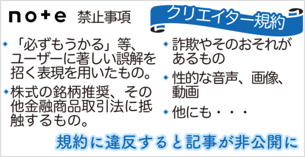 noteの禁止事項について