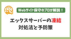 エックスサーバーが凍結される原因は？対処法と予防策