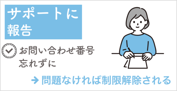 復旧STEP4 最後にサポートに報告する