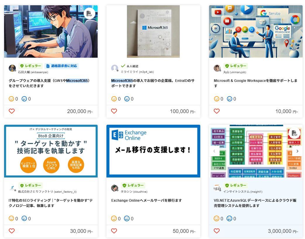 Microsoft365導入支援(ランサーズ)