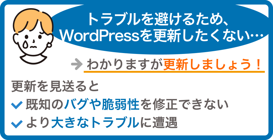 WordPressを更新しなかった場合の影響