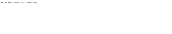 XML-RPC server accepts POST requests only.